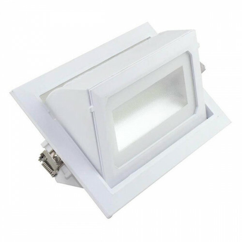 LED Downlight - Inbouw Rechthoek 36W - Warm Wit 3000K - Mat Wit Aluminium - Kantelbaar 230x140mm - OSRAM LEDs
