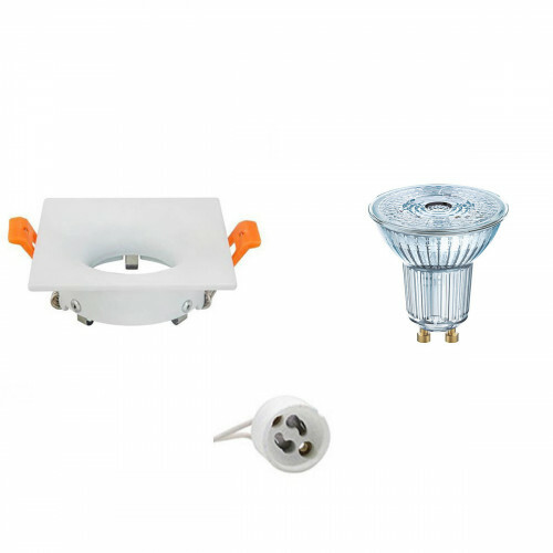 LED Spot Set - LEDVANCE Parathom PAR16 927 36D - GU10 Fitting - Dimbaar - Inbouw Vierkant - Mat Wit - 3.7W - Warm Wit 2700K - 85mm