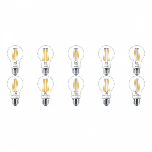 PHILIPS - LED Lamp 10 Pack - SceneSwitch Filament 827 A60 - E27 Fitting - Dimbaar - 1.6W-7.5W - Warm Wit 2200K-2700K | Vervangt 16W-60W