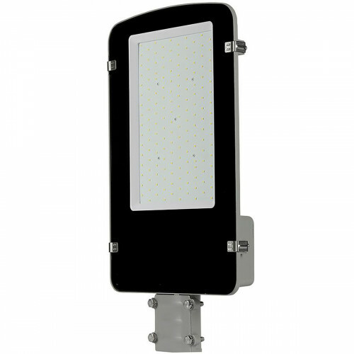 LED Straatlamp - Straatverlichting - Viron Anno - 100W - Helder/Koud Wit 6400K - Waterdicht IP65 - Mat Zwart - Aluminium - SAMSUNG LEDs