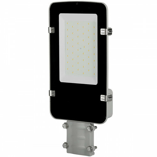 LED Straatlamp - Viron Anno - 30W - Helder/Koud Wit 6400K - Waterdicht IP65 - Mat Zwart - Aluminium - SAMSUNG LEDs