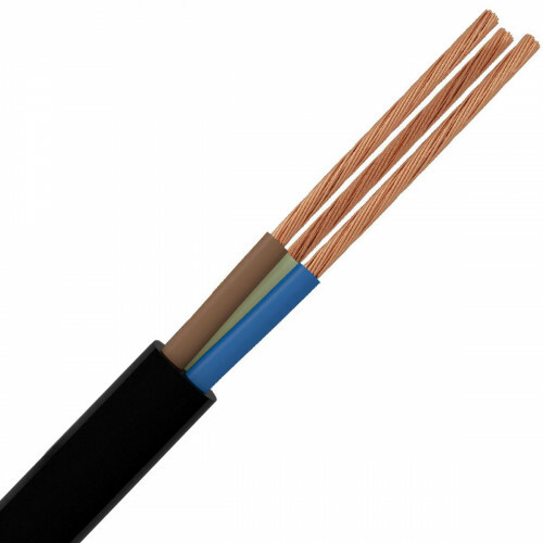 VMVL Kabel - Stroomkabel - 3x2.5mm - 3 Aderig - 20 Meter - H05VV-F - Zwart