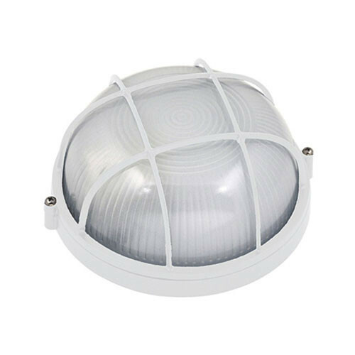 LED Tuinverlichting - Buitenlamp - Regibus - Wand - Aluminium Mat Wit - E27 - Rond