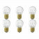 CALEX - LED Lamp 6 Pack - Kogellamp P45 - E27 Fitting - 1W - Warm Wit 2100K - Transparant Helder