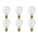 CALEX - LED Lamp 6 Pack - Pearl A60 - E27 Fitting - 1W - Warm Wit 2100K - Transparant Helder