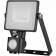 LED Bouwlamp 30 Watt met sensor - LED Schijnwerper - Viron Dana - Helder/Koud Wit 6400K - Spatwaterdicht IP44 - Mat Zwart - Aluminium