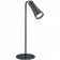 LED Bureaulamp - Trion Moxi - 2W - Warm Wit 3000K - Oplaadbaar - Rond - Mat Zwart - Aluminium