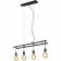 LED Hanglamp - Hangverlichting - Trion Ladina - E27 Fitting - 4-lichts - Rechthoek - Mat Zwart - Aluminium