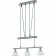 LED Hanglamp - Hangverlichting - Trion Levino - E14 Fitting - Warm Wit 3000K - 3-lichts - Rechthoek - Mat Nikkel - Aluminium