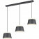 LED Hanglamp - Trion Barnaness - E27 Fitting - 6-lichts - Rond - Mat Zwart - Aluminium