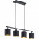 LED Hanglamp - Trion Torry - E14 Fitting - 4-lichts - Rond - Mat Zwart Aluminium/Textiel