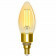 LED Lamp - Filament - Smart LED - Aigi Delano - Bulb C35 - 4.5W - E14 Fitting - Slimme LED - Wifi LED + Bluetooth - Aanpasbare Kleur - Amber - Glas