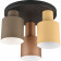 LED Plafondlamp - Plafondverlichting - Trion Agido - E27 Fitting - 3-lichts - Zwart met Multicolor Lampenkap 1