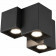 LED Plafondlamp - Plafondverlichting - Trion Ferry - GU10 Fitting - 3-lichts - Rechthoek - Mat Zwart - Aluminium