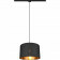 LED Railverlichting - Hanglamp - Trion Dual Hostons - 2 Fase - E27 Fitting - Rond - Mat Zwart/Goud - Textiel