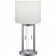 LED Tafellamp - Trion Tondira - 6W - Warm Wit 3000K - E27 Fitting - 4-lichts - Rond - Mat Nikkel - Aluminium/Textiel