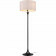 LED Vloerlamp - Vloerverlichting - Trion Safari - E27 Fitting - 3-lichts - Rond - Mat Zwart - Aluminium