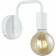 LED Wandlamp - Wandverlichting - Trion Dolla - E27 Fitting - Rond - Mat Wit - Aluminium