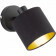 LED Wandspot - Trion Torry - E14 Fitting - 1-lichts - Rond - Mat Zwart - Aluminium/Textiel