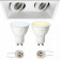 PHILIPS HUE - LED Spot Set GU10 - White Ambiance - Bluetooth - Pragmi Zano Pro - Inbouw Rechthoek Dubbel - Mat Wit - Kantelbaar - 185x93mm