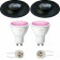 PHILIPS HUE - LED Spot Set GU10 - White and Color Ambiance - Bluetooth - Pragmi Nora Pro - Inbouw Rond - Mat Zwart - Ø82mm