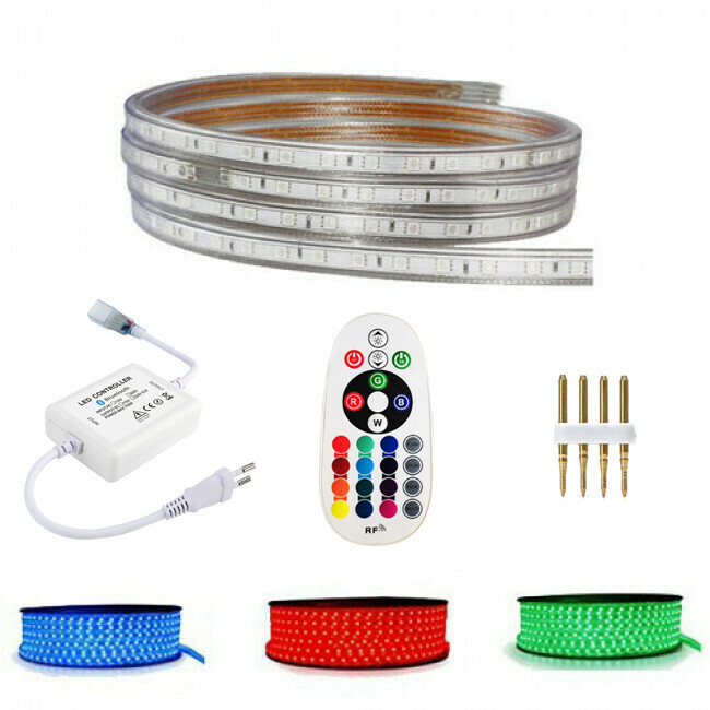 buste Wrak terugvallen Voordeelset LED Strip Set - Smart Slimme LED Strip - 50 Meter - RGB  Kleurverandering - Afstandsbediening - Dimbaar - Waterdicht IP65 - 230V |  BES LED