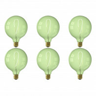 CALEX - LED Lamp 6 Pack - Nora Emerald G125 - E27 Fitting - Dimbaar - 4W - Warm Wit 2200K - Groen