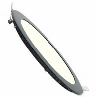 LED Downlight Slim - Inbouw Rond 6W - Dimbaar - Natuurlijk Wit 4200K - Mat Zwart Aluminium - Ø120mm