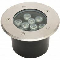 LED Grondspot - Aruz - Inbouw Rond - 9W - Waterdicht IP67 - Natuurlijk Wit 4000K - Rond - Mat Chroom - RVS