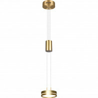 LED Hanglamp - Hangverlichting - Trion Franco - 7.2W - 1-lichts - Warm Wit 3000K - Dimbaar - Rond - Mat Goud - Aluminium