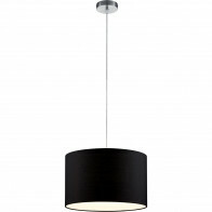 LED Hanglamp - Hangverlichting - Trion Hotia - E27 Fitting - 1-lichts - Rond - Mat Zwart - Aluminium