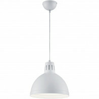 LED Hanglamp - Hangverlichting - Trion Sicano - E27 Fitting - Rond - Mat Wit - Aluminium