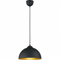 LED Hanglamp - Trion Jin - E27 Fitting - Rond - Mat Zwart - Aluminium
