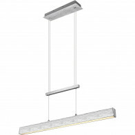 LED Hanglamp - Trion Parola Up and Down - 31W - Warm Wit 3000K - Dimbaar - Rechthoek - Mat Grijs - Aluminium
