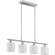 LED Hanglamp - Trion Torry - E14 Fitting - Rechthoek - Mat Nikkel - Aluminium