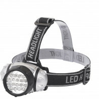 LED Hoofdlamp - Aigi Heady - Waterdicht - 35 Meter - Kantelbaar - 18 LED's - 1.1W - Zilver | Vervangt 9W