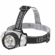 LED Hoofdlamp - Aigi Hitro - Waterdicht - 50 Meter - Kantelbaar - 1 LED - 1.8W - Zilver | Vervangt 13W