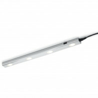 LED Keukenkast Verlichting - Trion Arigany - 4W - Koppelbaar - Warm Wit 3000K - 4-lichts - Rechthoek - Mat Grijs