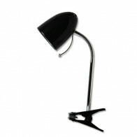 LED Klemlamp - Aigi Wony - E27 Fitting - Flexibele Arm - Rond - Glans Zwart