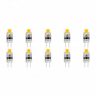LED Lamp 10 Pack - Velvalux - G4 Fitting - Dimbaar - 2W - Warm Wit 3000K - 12V Steeklamp | Vervangt 20W
