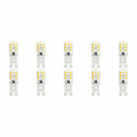 LED Lamp 10 Pack - Velvalux - G9 Fitting - Dimbaar - 3W - Warm Wit 3000K - Transparant | Vervangt 32W