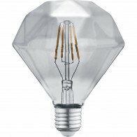 LED Lamp - Filament - Trion Dimano - E27 Fitting - 4W - Warm Wit 3000K - Rookkleur - Glas