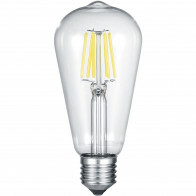 LED Lamp WiZ - Smart LED - Trion Akusti - E27 Fitting - 6W - Slimme LED - Dimbaar - Nachtlicht - Transparent Helder - Glas