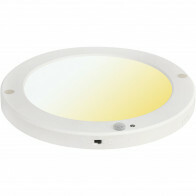 LED Plafondlamp met Bewegingssensor + Dag en Nacht Sensor - 18W - Aanpasbare Kleur CCT - 360° Zichthoek - Opbouw/Inbouw - Rond - Mat Wit