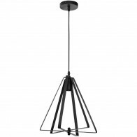 LED Hanglamp - Hangverlichting - Maxi - Industrieel - Rond - Mat Zwart Aluminium - E27