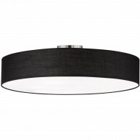 LED Plafondlamp - Plafondverlichting - Trion Hotia - E27 Fitting - 5-lichts - Rond - Mat Zwart - Aluminium