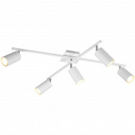 LED Plafondspot - Trion Mary - GU10 Fitting - 5-lichts - Rechthoek - Mat Wit - Aluminium