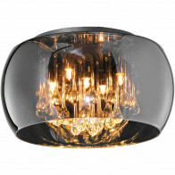 LED Plafondlamp - Trion Vapiro - G9 Fitting - Dimbaar - Rond - Mat Chroom - Glas