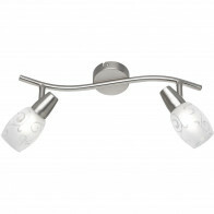 LED Plafondspot - Plafondverlichting - Trion Kalora - E14 Fitting - 2-lichts - Rechthoek - Mat Nikkel - Aluminium
