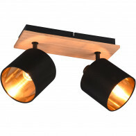 LED Plafondspot - Plafondverlichting - Trion Torry - E14 Fitting - 2-lichts - Rechthoek - Mat Bruin - Aluminium